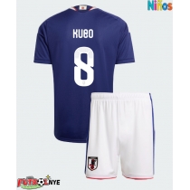 Camiseta Japón Takefusa Kubo #8 Primera Equipación para niños Mundial 2026 manga corta (+ pantalones cortos)